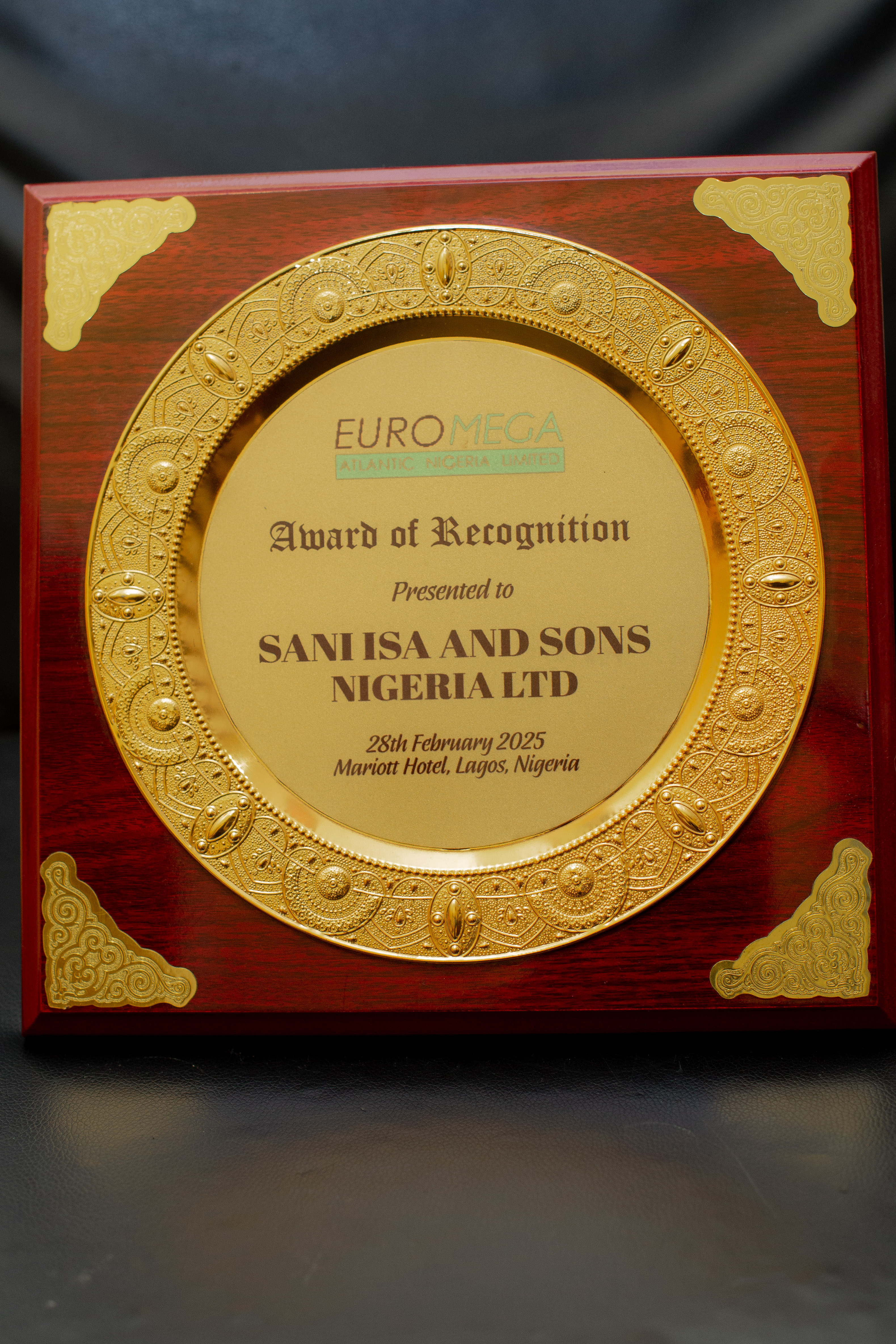 Award of Recognition